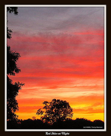 Red Skies at Night - Framed and titled - IMG_3604