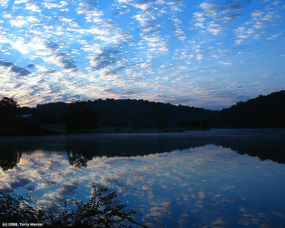 George's Creek, Louisville, TN, Fort Loudon Lake, Knoxville, Tennessee, Sky Reflection on the lake... awesome clouds - IMG_1120 - Cropped