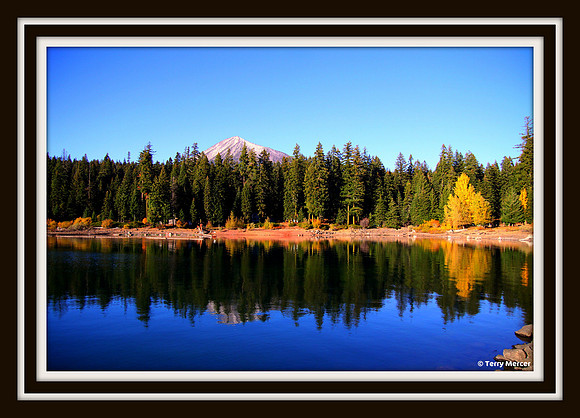 IMG_4767 -  Mount McLoughlin (or Mt Pitt) as seen over the trees from Fish Lake.